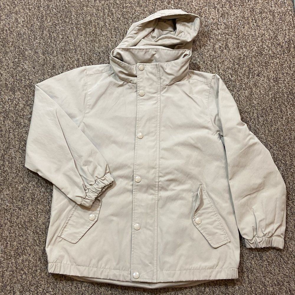 GU 140 Kids' Cream Hooded Jacket Size 140 Approximately M L